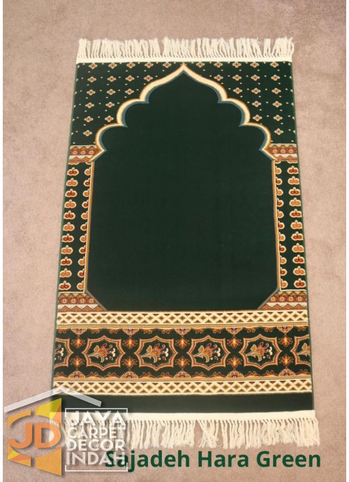 Sajadah Imam  Solomon  motif Hara Green ukuran 80 cm x 120 cm 